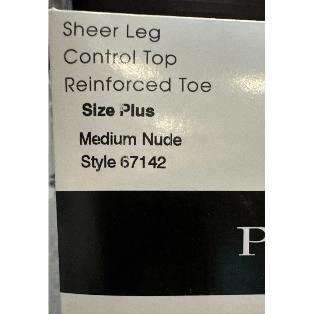 Dillards Preston & York Size Plus Sheer Pantyhose Control Top 66142 Medium Nude